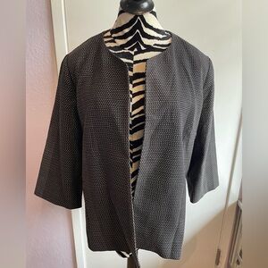 Eileen Fisher Organic cotton Kurume Dash Round Neck Jacket